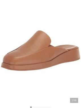Vince Raquel square toe Slip-On Mule in Tan Leather 6/6.5